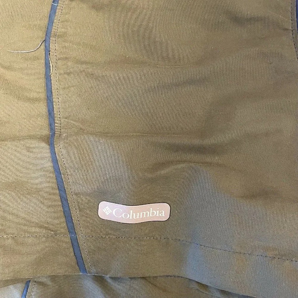 Columbia Board Shorts Swim Trunks Unlined Olive Green Yellow Men’s Size 32 - Picture 2 of 5